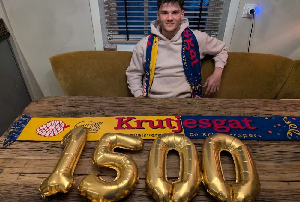 Laurens is ons 1500ste lid in ons 66-jarig bestaan!