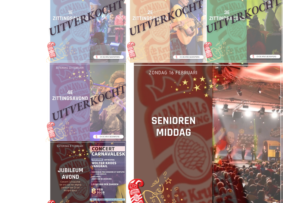 Kaartverkoop update!